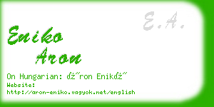 eniko aron business card